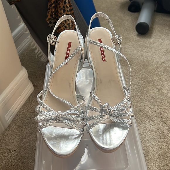 Prada silver platform like new - Picture 2 of 4
